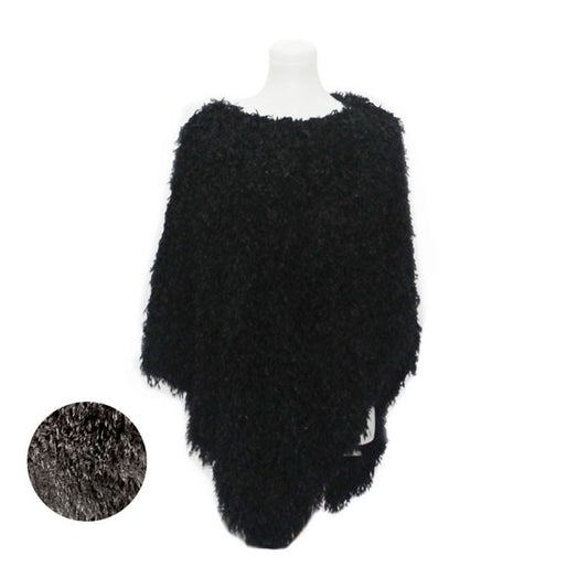 OVERSIZED FUZZY PONCHO