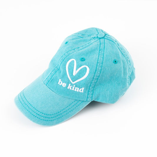 Embroidered Be Kind Heart Canvas Hat