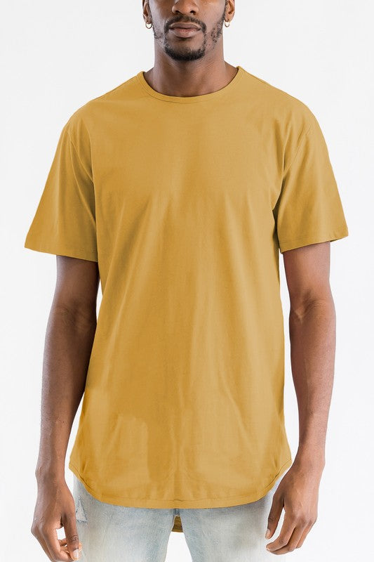 Extended Scallop Round Neck Tshirt