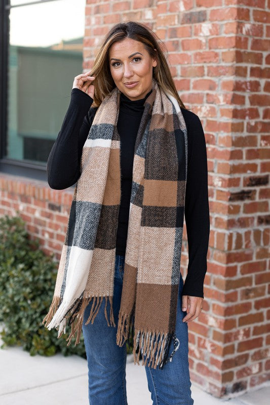 The Lina Colorful Plaid Scarf