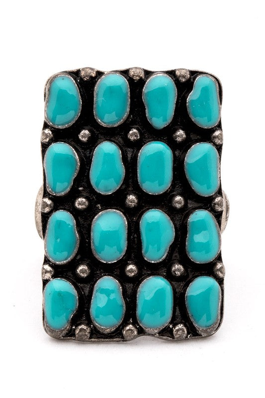 Mix Tone Vintage Inspired Western Stretch Ring