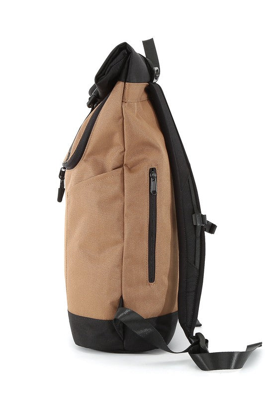 COURIER-INSPIRED URBAN BACKPACK-MOCHA