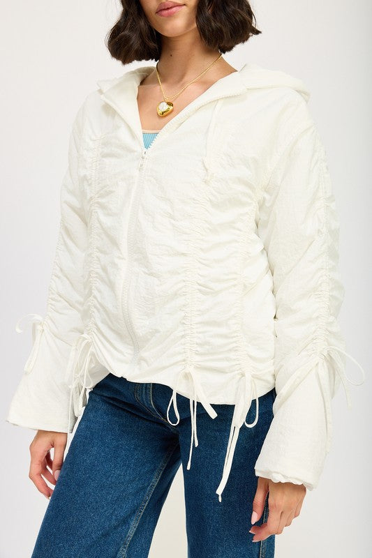 RUCHED PUFF JACKET