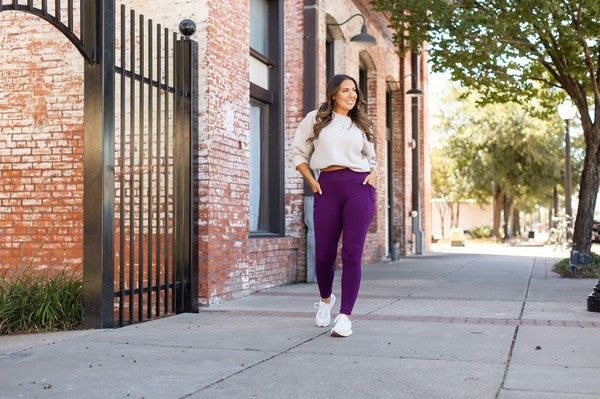 The Kinsley Purple Full Length Leggings