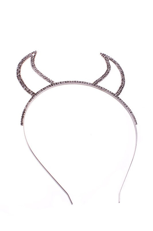 RHINESTONE DEVIL EARS HEADBAND