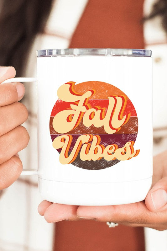 Fall Vibes Circle Coffee Travel Cup