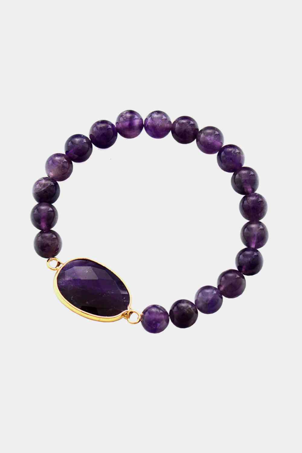 Handmade Amethyst Beaded Bracelet