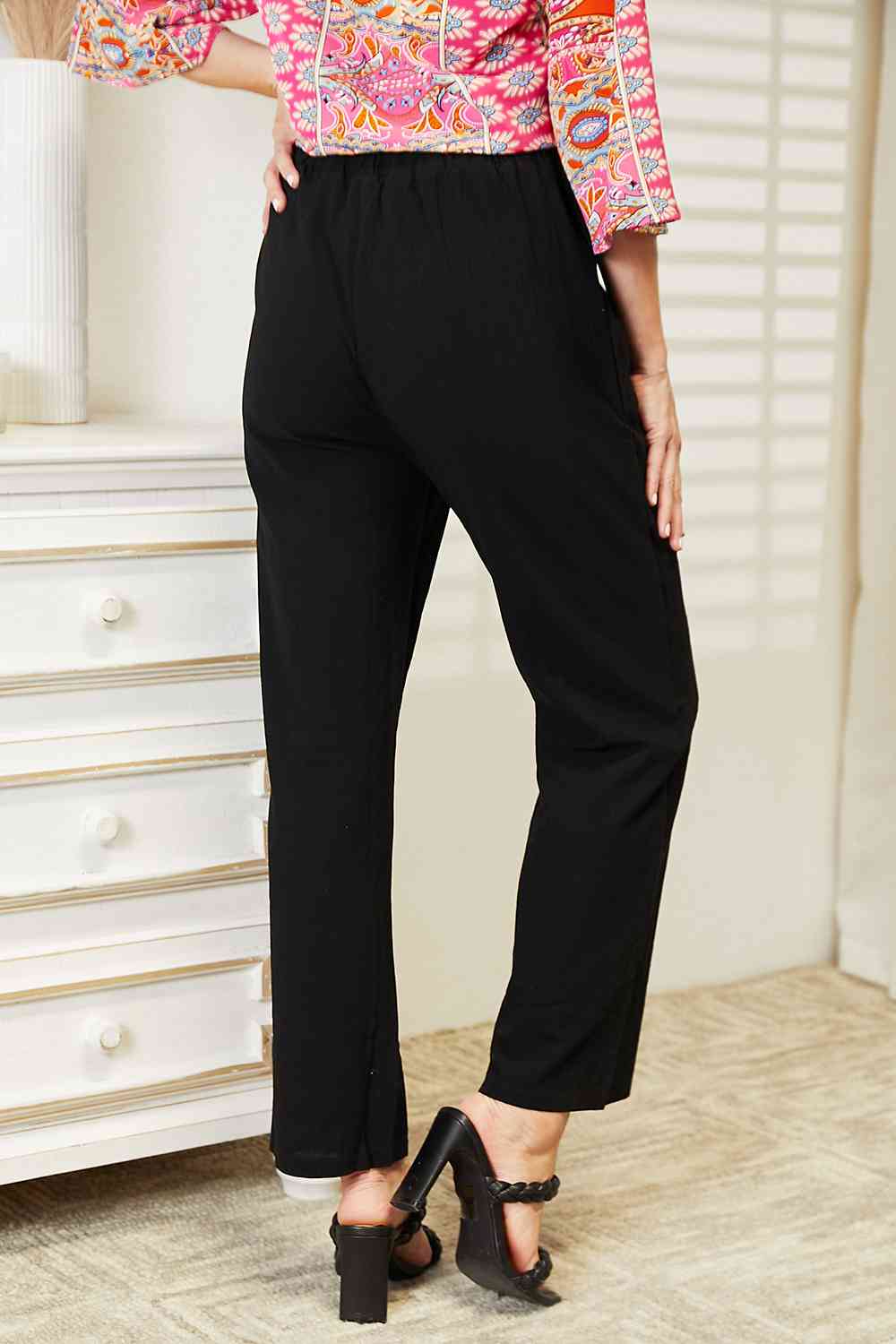 Double Take Pull-On Pants with Pockets