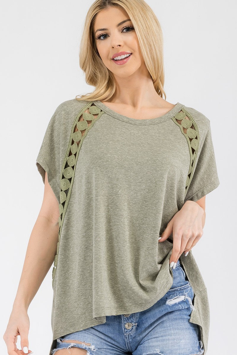 Light Green Subtle Details Top